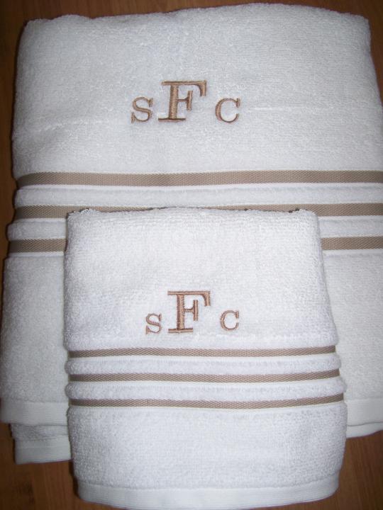 monogram towels