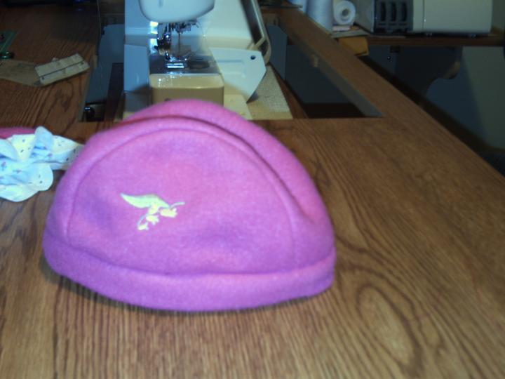 Fleece hat to match blanket