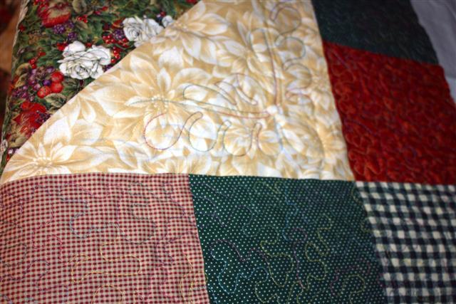 close up of stitching
