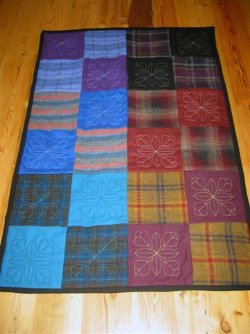 Felted wool quilt