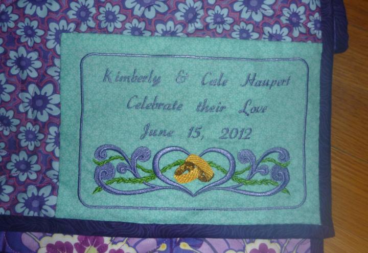 Quilt for Kimberly and Cale