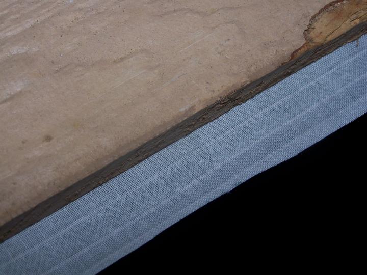 flip it over, and spray glue the sides and edges of the back